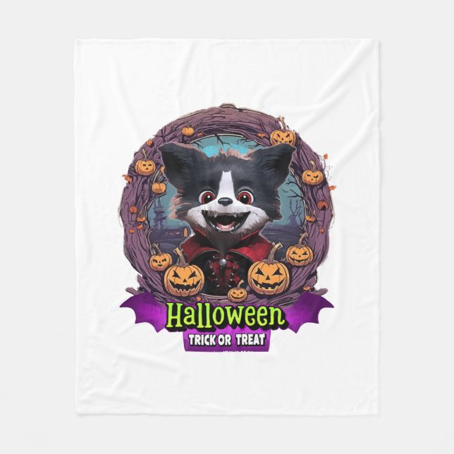 Puppy Halloween-Kostüm Fleecedecke (Vorderseite)