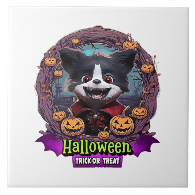 Puppy Halloween-Kostüm Fliese (Vorderseite)