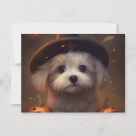 Puppy-Halloween-Postkarten Postkarte