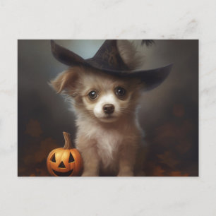 Puppy-Halloween-Postkarten Postkarte