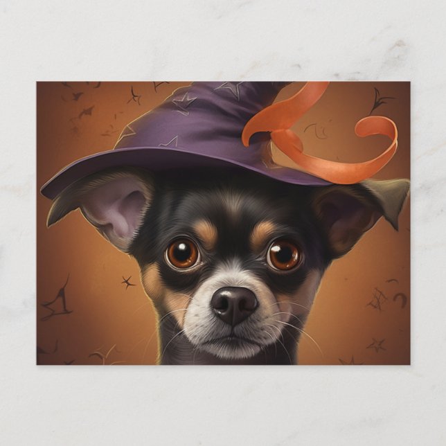 Puppy-Halloween-Postkarten Postkarte (Vorderseite)