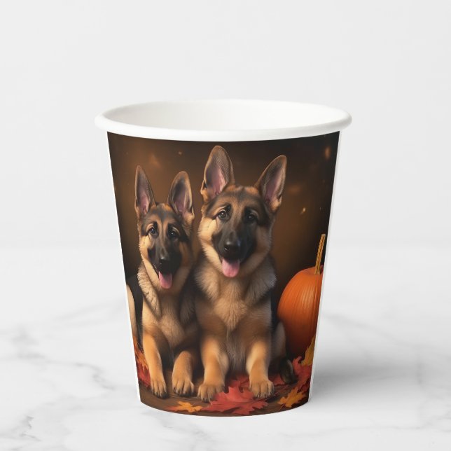 Puppy Herbst Delight Pumpkin Pappbecher (Vorderseite)
