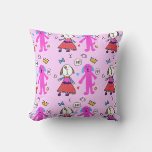 "Puppy Hogs in Pink" Kissen
