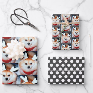 Puppy-Hund-Custom-Foto-Spitz Geschenkpapier Set