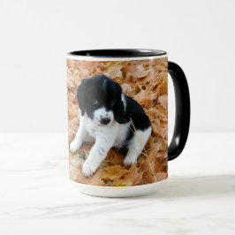 Puppy im Herbst Tasse