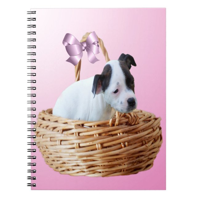 Puppy in einem Korb, Notizblock (Vorderseite)