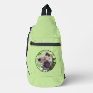 Puppy in the Garden Original Kunst Crossbody Bag