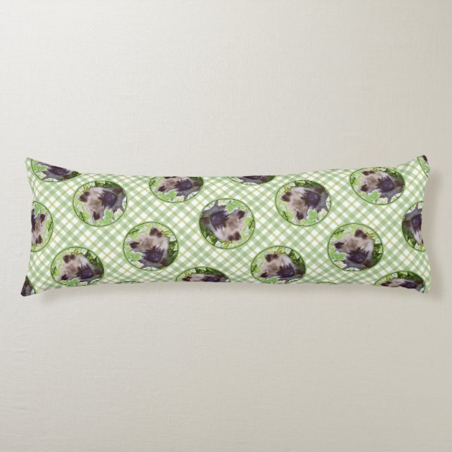 Puppy in the Garden Original Kunst Seitenschläferkissen (Vorderseite)