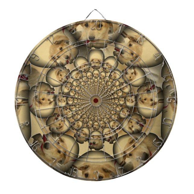 Puppy Kaleidoskop Art Print Dartscheibe (vorne)