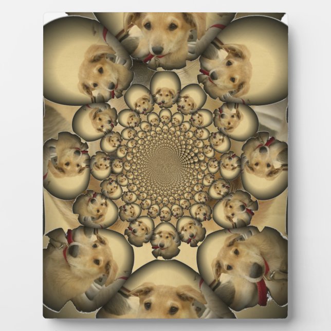 Puppy Kaleidoskop Art Print Fotoplatte (Vorderseite)