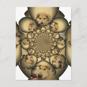Puppy Kaleidoskop Art Print Postkarte
