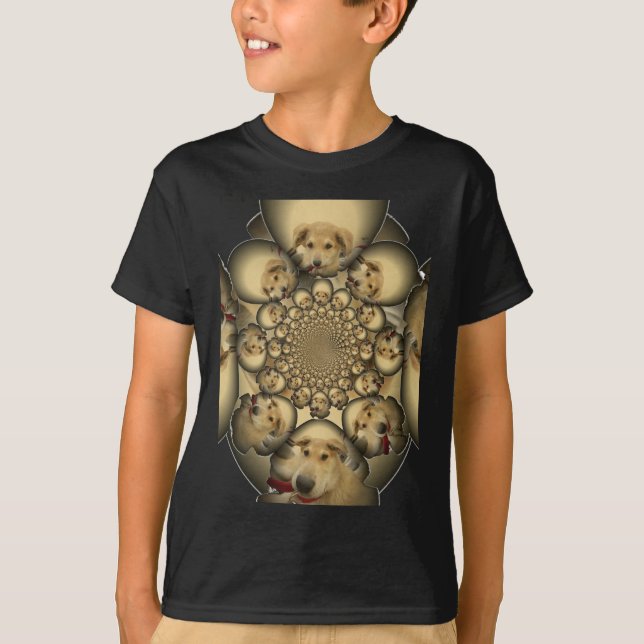 Puppy Kaleidoskop Art Print T-Shirt (Vorderseite)