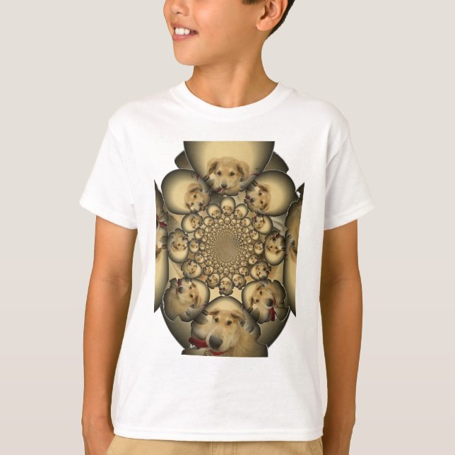 Puppy Kaleidoskop Art Print T-Shirt (Vorderseite)