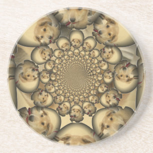 Puppy Kaleidoskop Art Print Untersetzer
