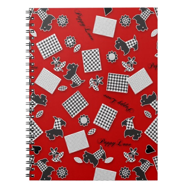 Puppy Liebe Scotty Terrier Red Notizblock (Vorderseite)