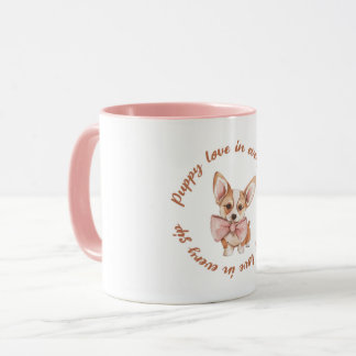 Puppy Love in Every Sip | Cute Dog Lover Mug Tasse