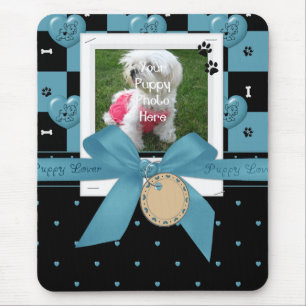 Puppy Lover BLUE Computer Mouse Pad Mousepad