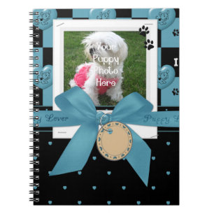 Puppy Lover BLUE SpiralNotebook Notizblock
