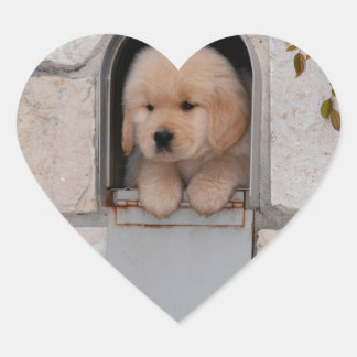 Puppy Mail Herz-Aufkleber