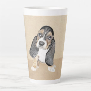 Puppy-Malerei im Basset-Hund - Original Hundeschic Milchtasse