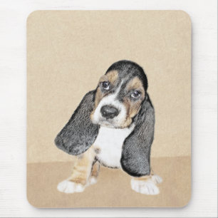 Puppy-Malerei im Basset-Hund - Original Hundeschic Mousepad
