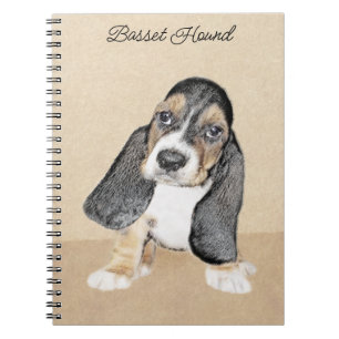 Puppy-Malerei im Basset-Hund - Original Hundeschic Notizblock