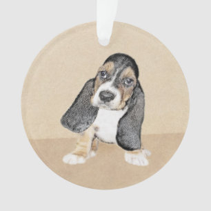 Puppy-Malerei im Basset-Hund - Original Hundeschic Ornament