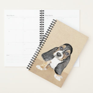 Puppy-Malerei im Basset-Hund - Original Hundeschic Planer