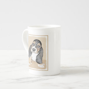 Puppy-Malerei im Basset-Hund - Original Hundeschic Prozellantasse