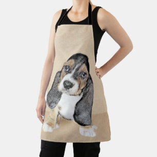 Puppy-Malerei im Basset-Hund - Original Hundeschic Schürze