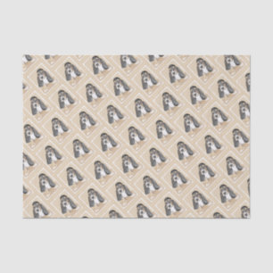 Puppy-Malerei im Basset-Hund - Original Hundeschic Seidenpapier