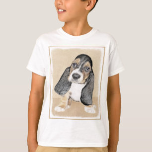 Puppy-Malerei im Basset-Hund - Original Hundeschic T-Shirt