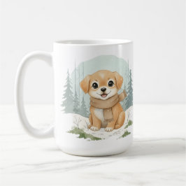 Puppy Mug, Watercolor Dog Gift, Cozy Animal Art, W Kaffeetasse