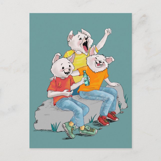 Puppy Pack Postkarte (Vorderseite)