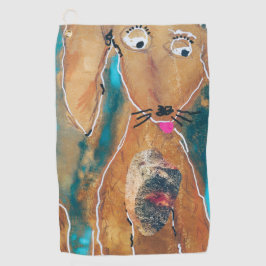 Puppy Pal von Lydia Art Sangria Golfhandtuch