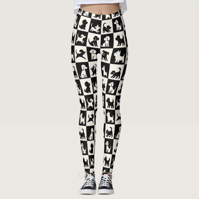 Puppy Parade Checkmate Leggings (Vorderseite)