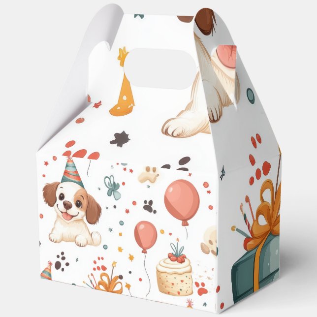 Puppy-Party-Geschenkboxen Geschenkschachtel (Rückseite)