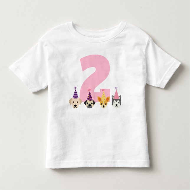 Puppy Party Girl Geburtstagsgeschenk - Shirt - Ros (Vorderseite)