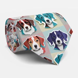 Puppy Pattern Neck Tie Krawatte