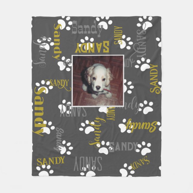 Puppy Paws Fleece Blanket (Vorderseite)