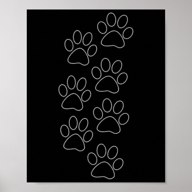 Puppy Paws Hund druckt Vater Pup Mama Good Boy New Poster (Vorne)