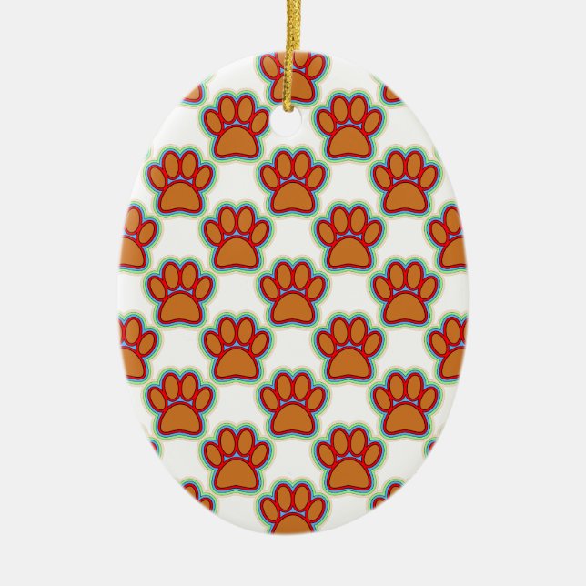 Puppy Paws Keramik Ornament (Vorne)