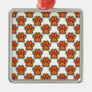 Puppy Paws Silbernes Ornament