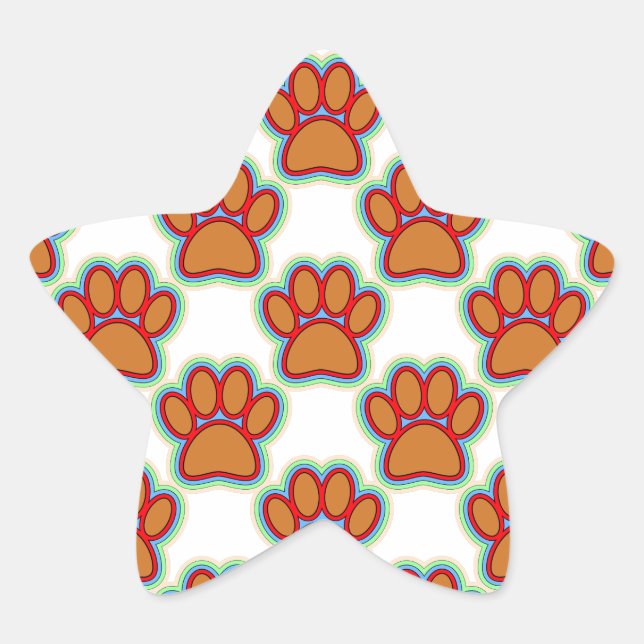 Puppy Paws Stern-Aufkleber (Vorderseite)