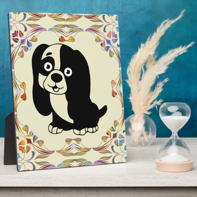 Puppy Plaque Fotoplatte (Seite)