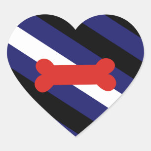 PUPPY PLAY PRIDE DIAGONAL Herz-Aufkleber