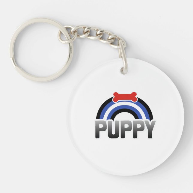 Puppy Play Pride Schlüsselanhänger (Vorderseite)