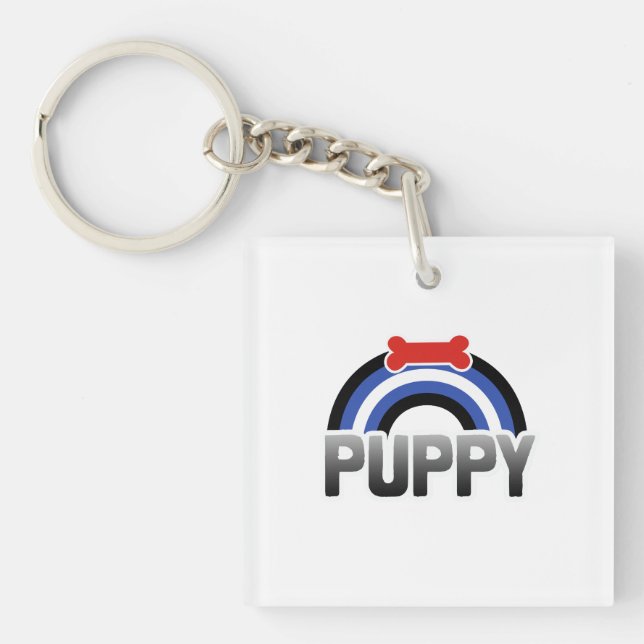 Puppy Play Pride Schlüsselanhänger (Vorderseite)