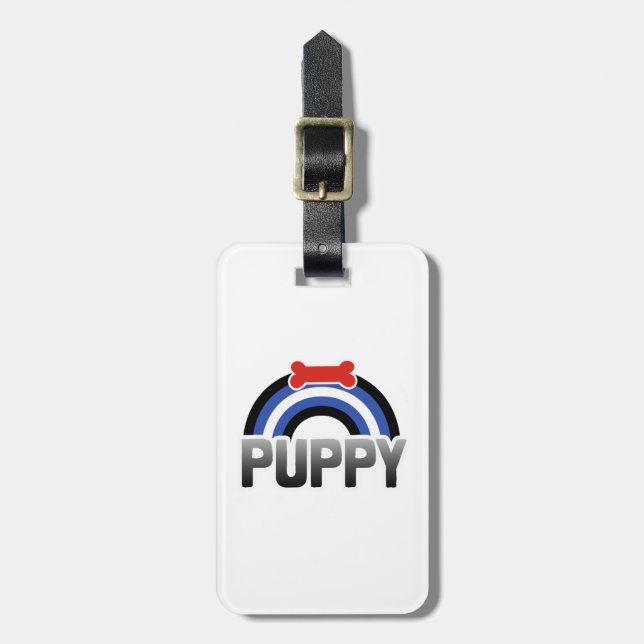 PUPPY PLAY RAINBOW GEPÄCKANHÄNGER (Vorderseite vertikal)