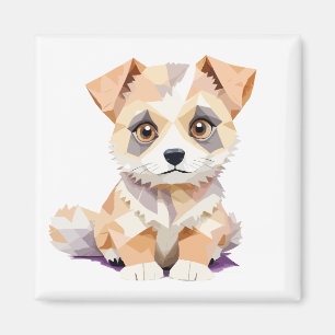 Puppy Playful Adorable Fun farbenfrohe glückliche  Magnet